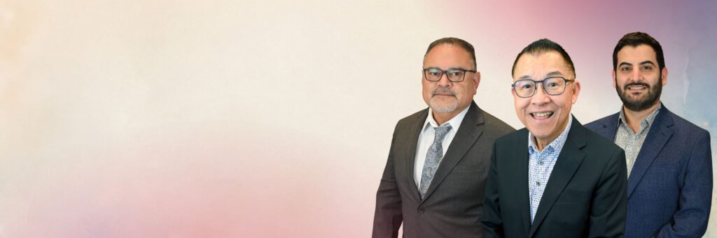 This web banner shows three of our hospice physicians, including Community Hospice & Health Services Medical Director Dr. Peter Lai, and Associate Medical Directors Dr. Miguel Hernandez and Dr. Nahera Adams.